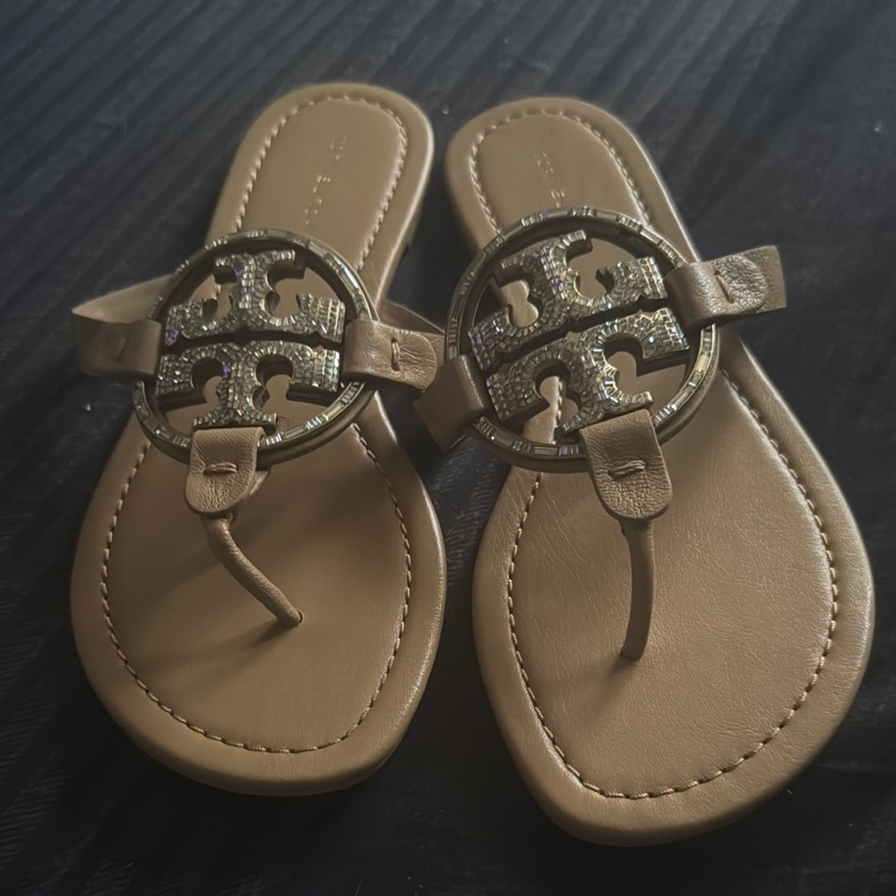 Tory Burch Beige Leather Sandals